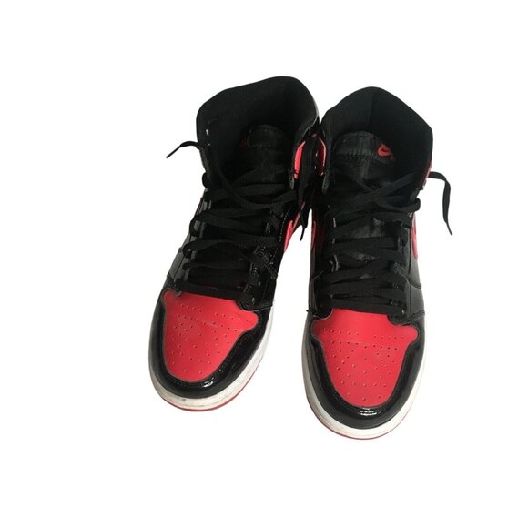 Nike Men's Air Jordan 1 Retro High OG Patent Bred 555088-063 Sneakers Red Sz 7 - Picture 12 of 16